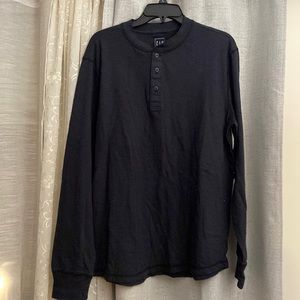 New Large mens Gap black long sleeve t shirt